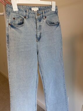 H&M Light Blue Straight Jeans for Women